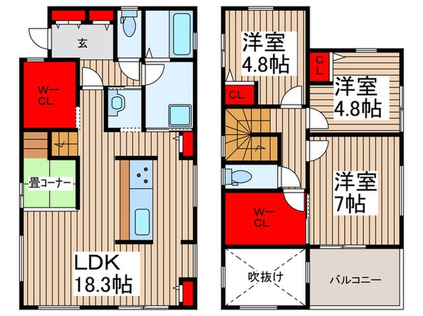 岡1丁目戸建の物件間取画像